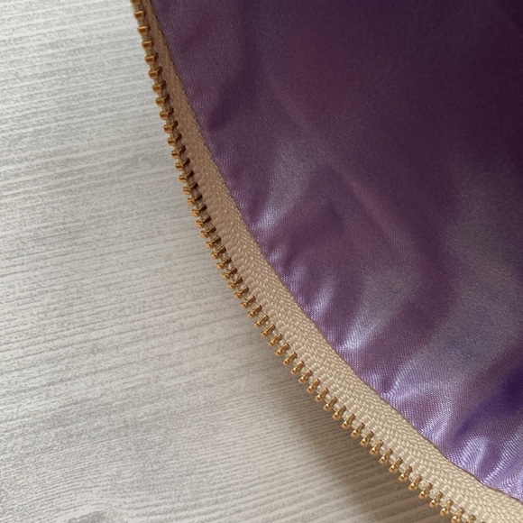 Small Zipper Pouch by Rifle Paper Co. Wild Rose Metallic Black Fabric - Picture 6 of 10